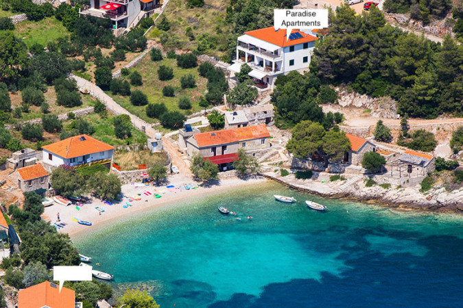 Welcome, Paradise Apartments right on the beach on Hvar island, Croatia Gdinj